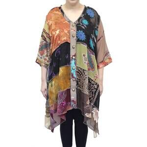 NEW STERLING STYLES floral paisley burnout duster in multi